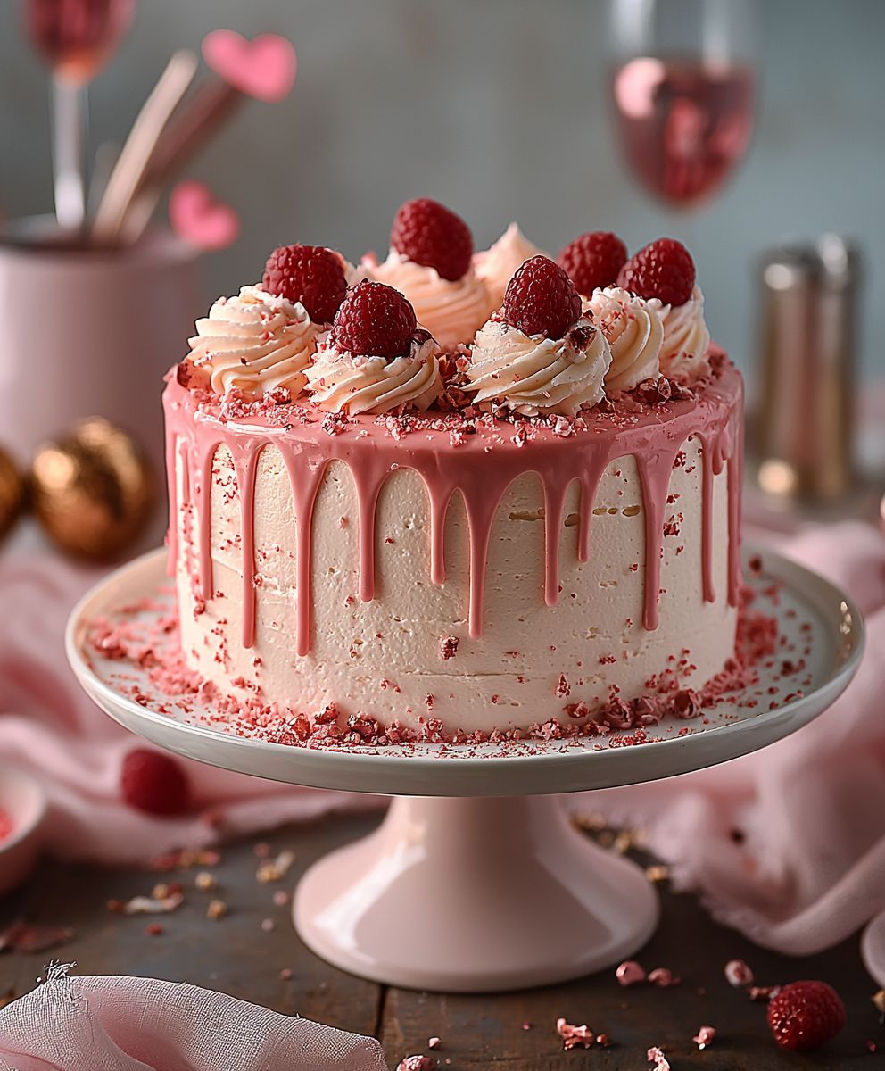 Rosa Champagnerkuchen