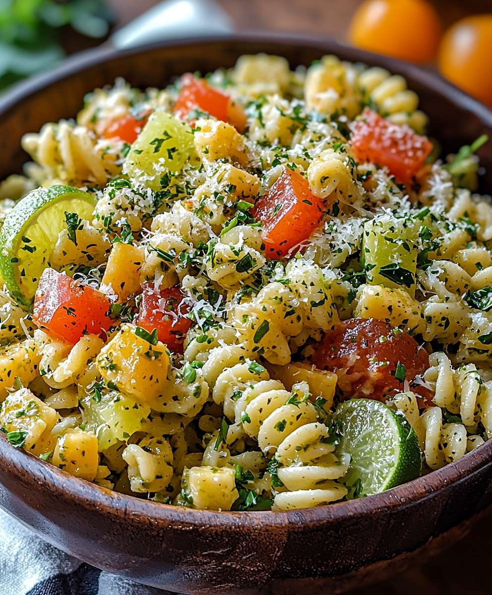 Koriander Limetten Nudelsalat