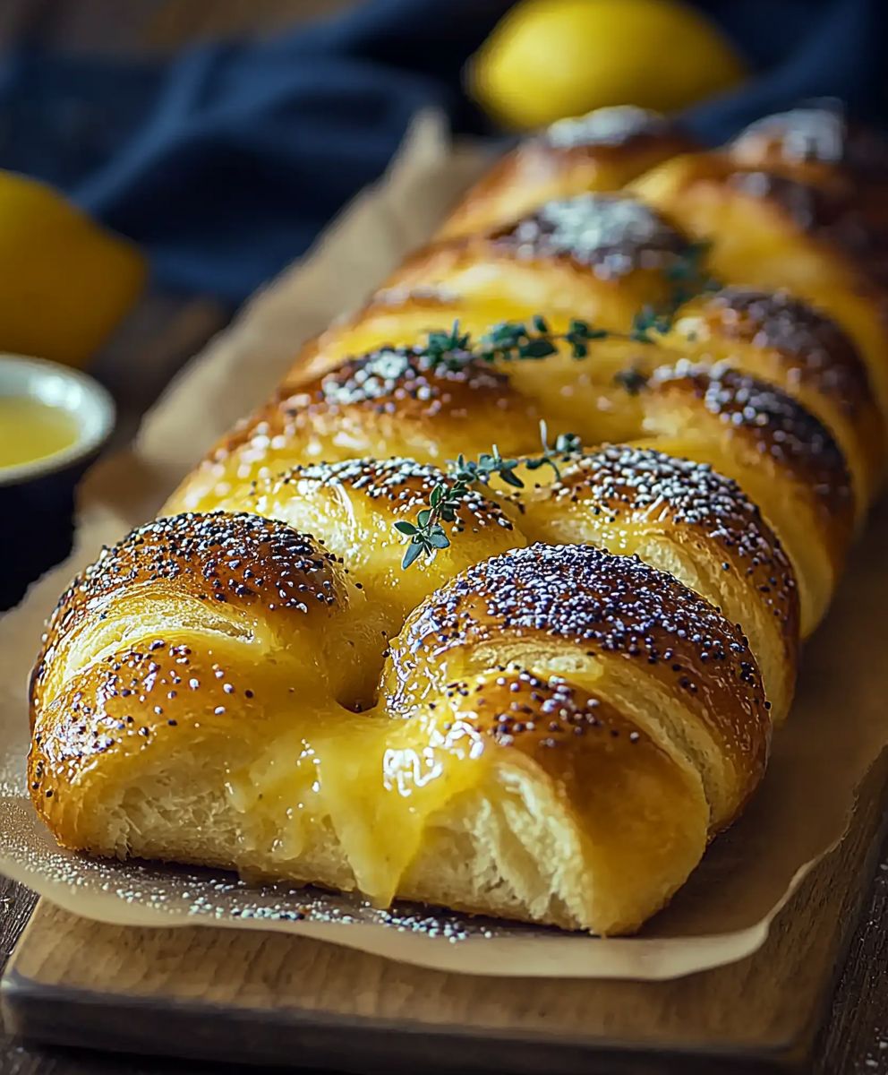 Zitronen Curd Hefezopf backen