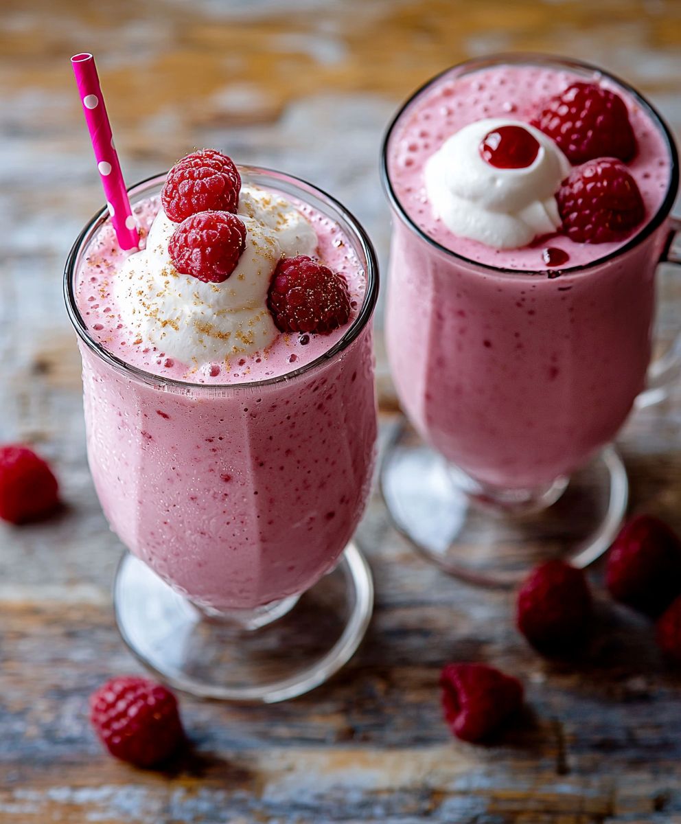 Himbeer Milchshake selber machen