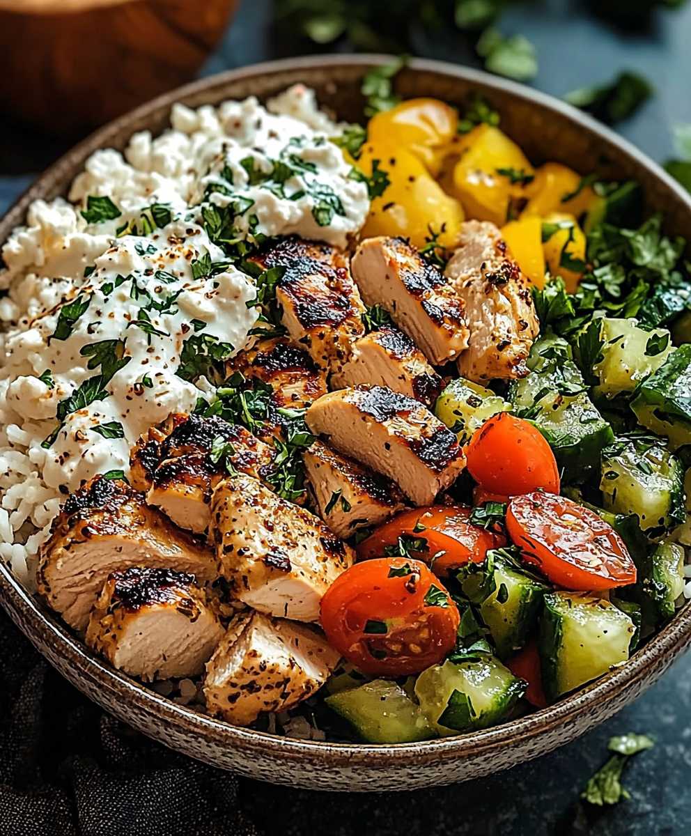 Griechische Hähnchen Bowls