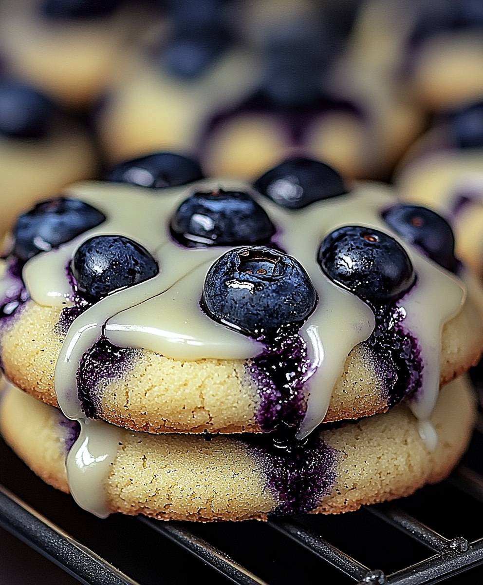 Blaubeer Käsekuchen Kekse