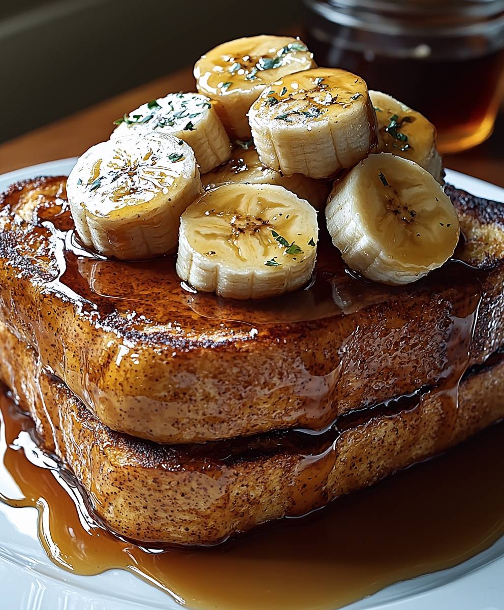 Karamellisierte Bananen French Toast