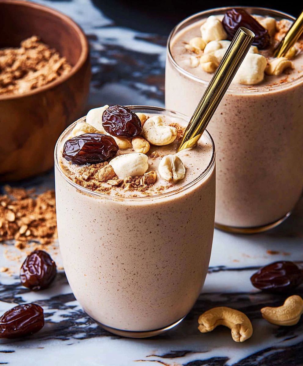 Darmgesunder Cashew Dattel Shake