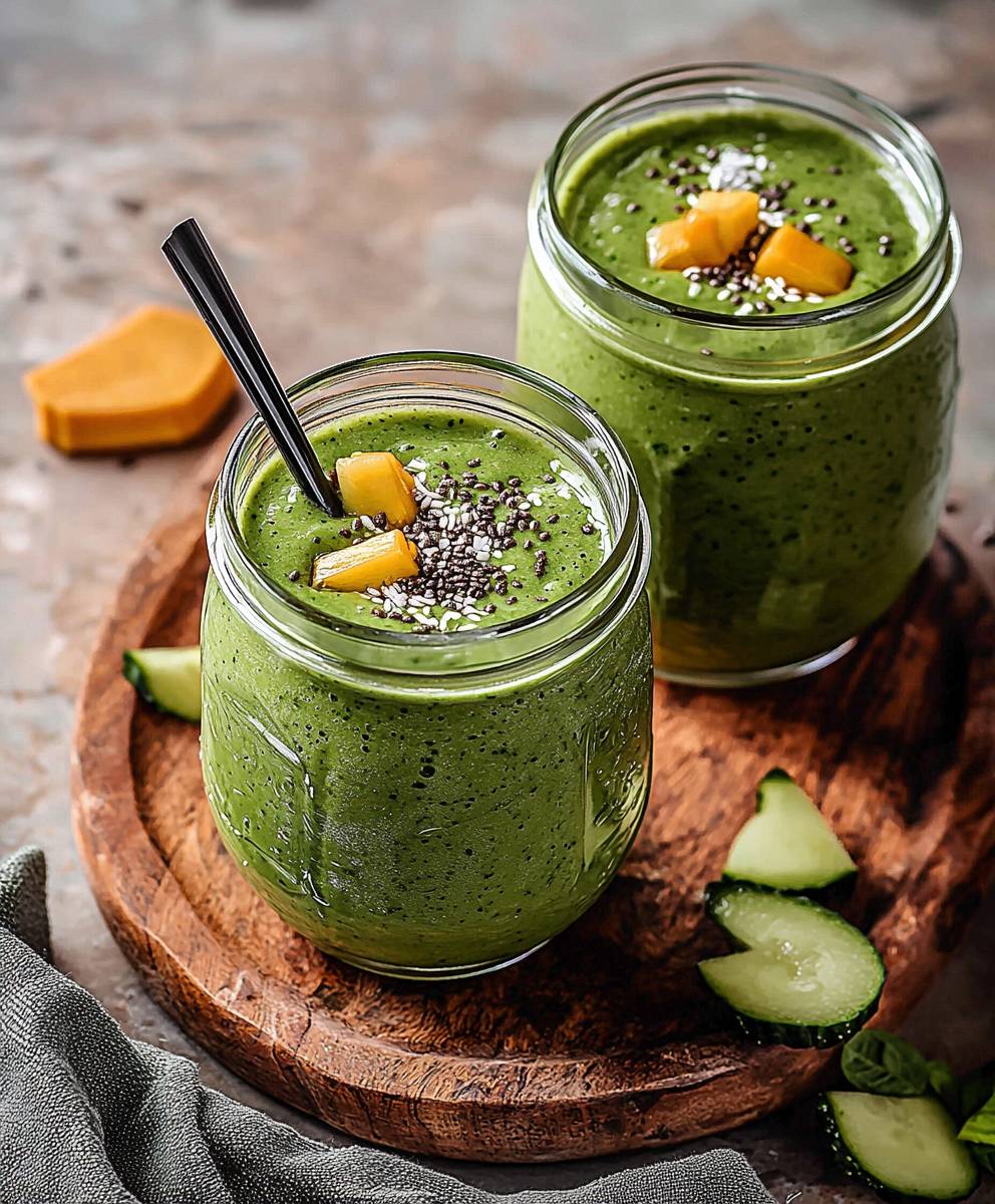 Grüner Smoothie Tropisch Cremig