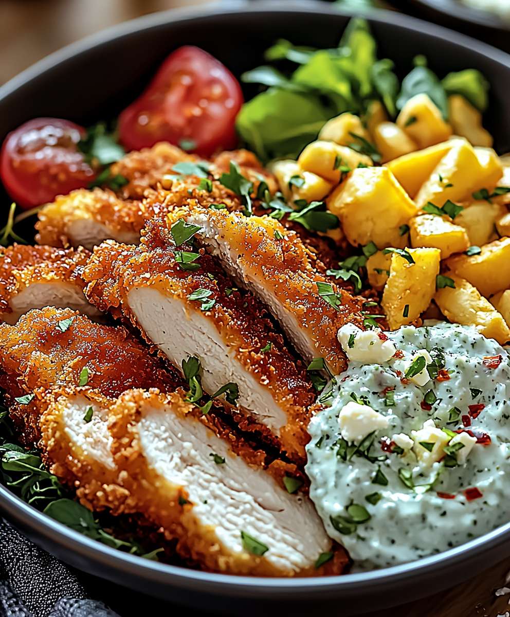 Sesam Hähnchen Schnitzel Schalen