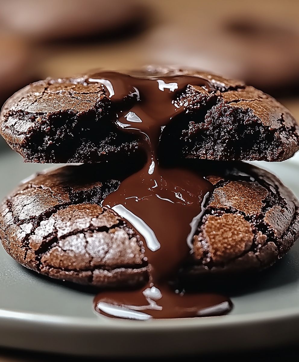 Schokoladen Lava Brownie Kekse