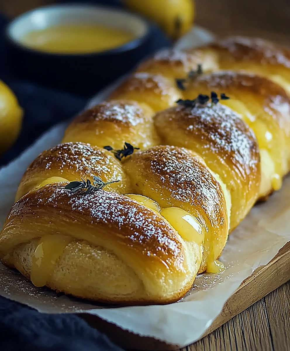 Zitronen Curd Hefezopf backen
