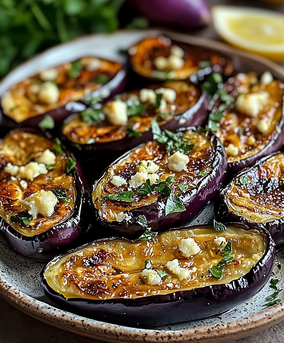 Geröstete Aubergine mediterran