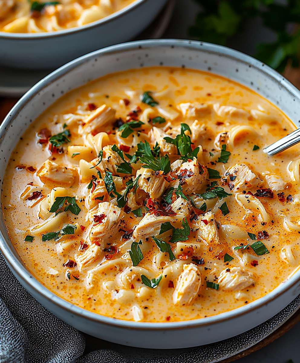Cajun Hühnchen Nudelsuppe