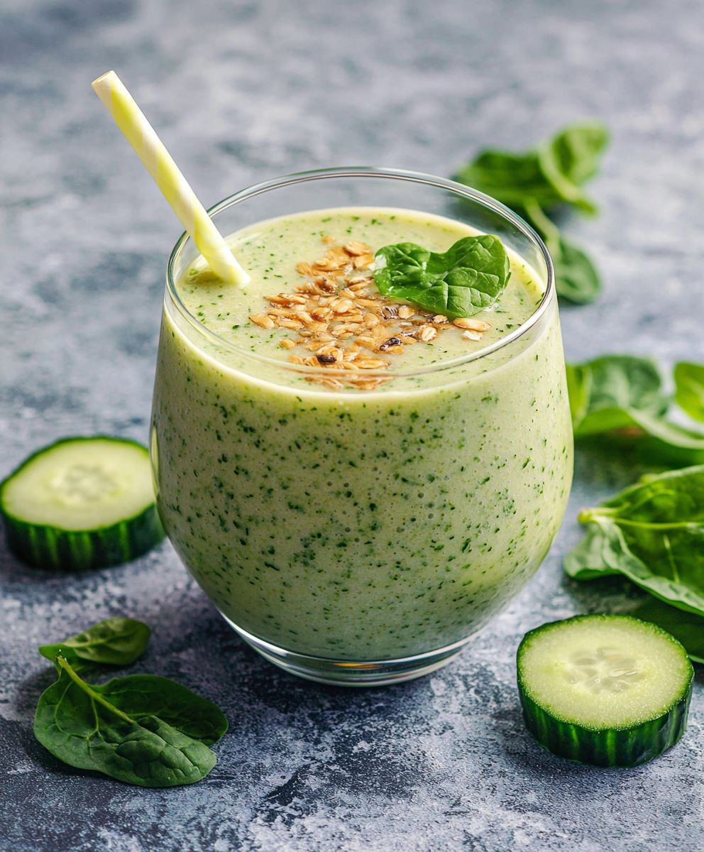 Grüner Smoothie mit Joghurt