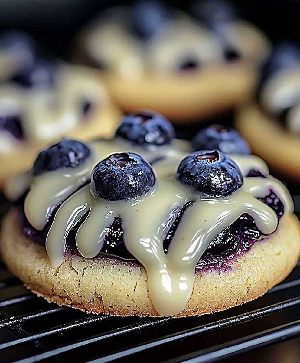Blaubeer Käsekuchen Kekse