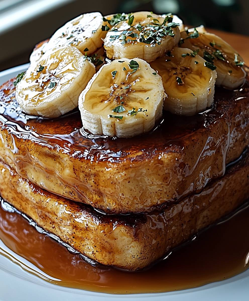 Karamellisierte Bananen French Toast