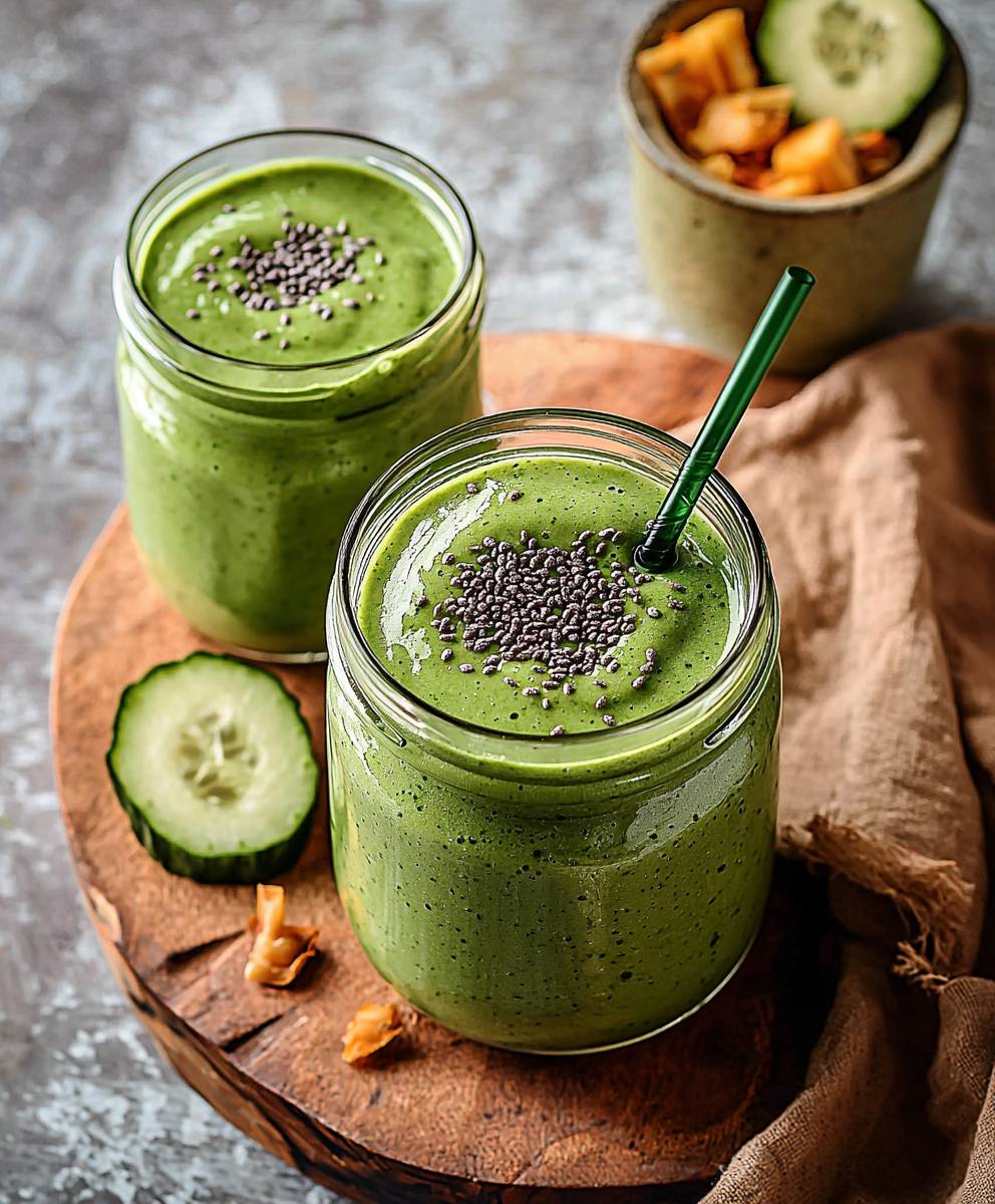 Grüner Smoothie Tropisch Cremig