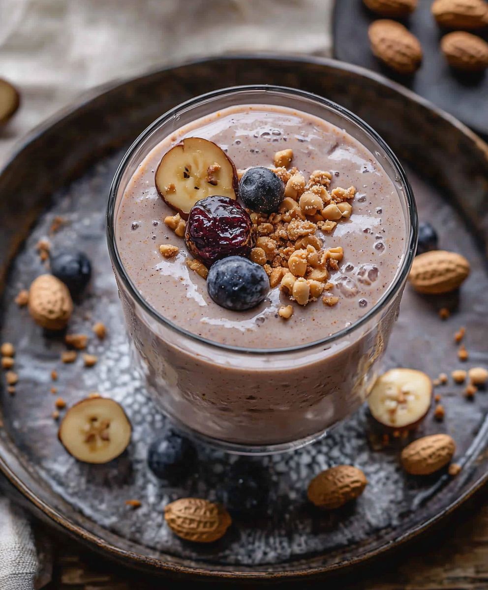 Erdnussbutter Gelee Protein Smoothie
