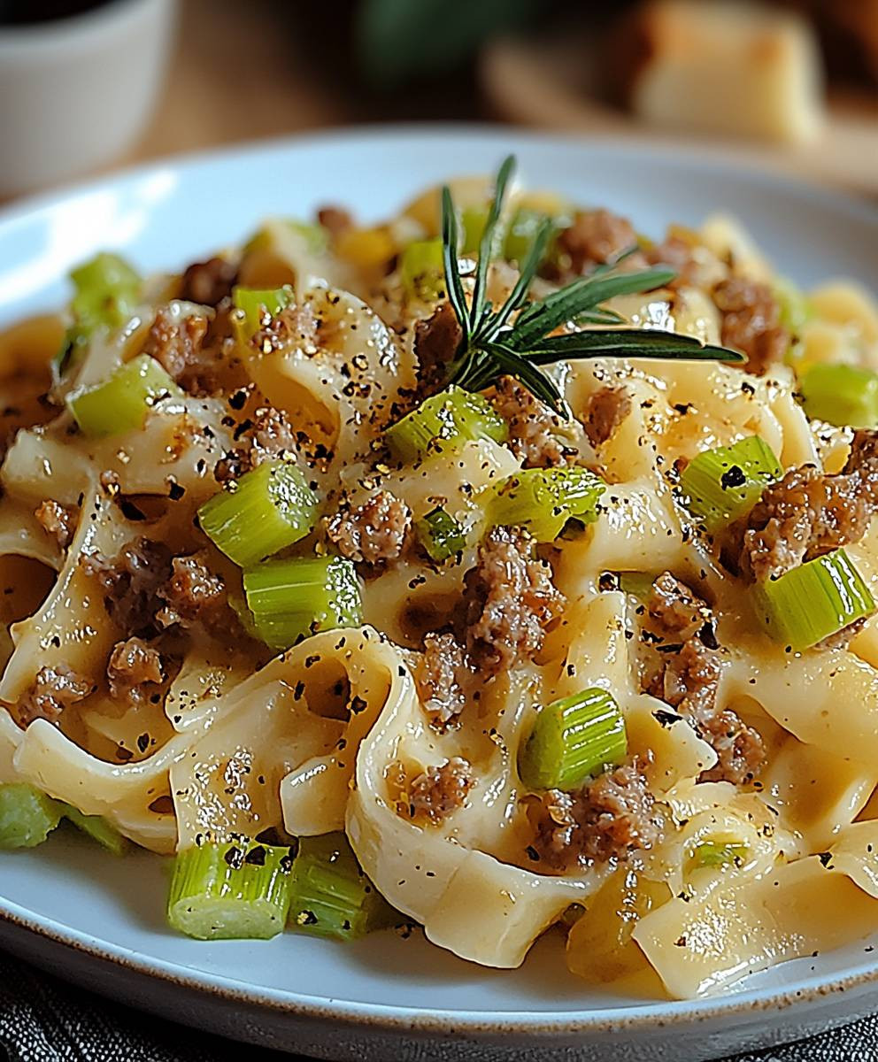 Käse Lauch Pasta