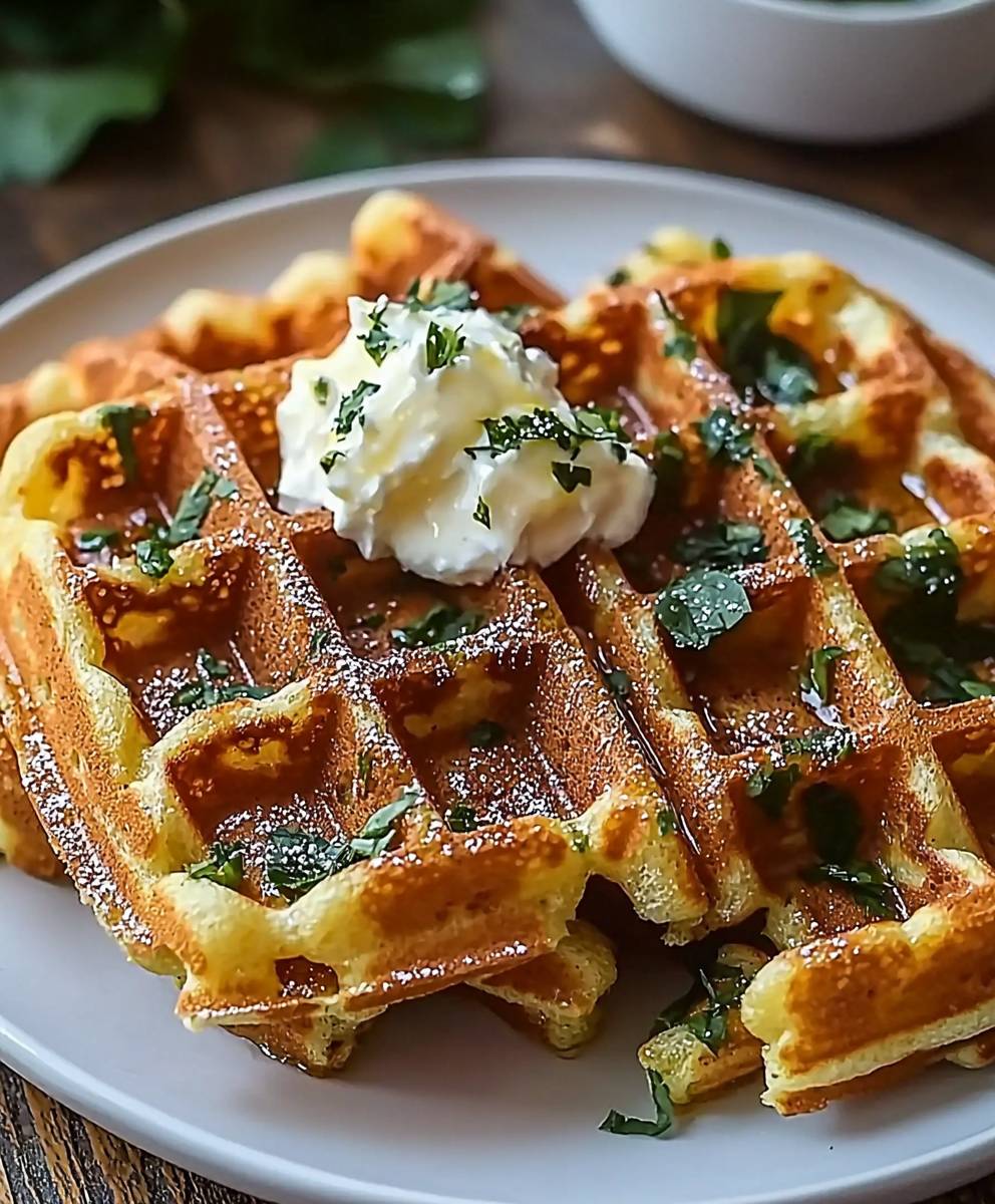 Pikante Waffeln backen