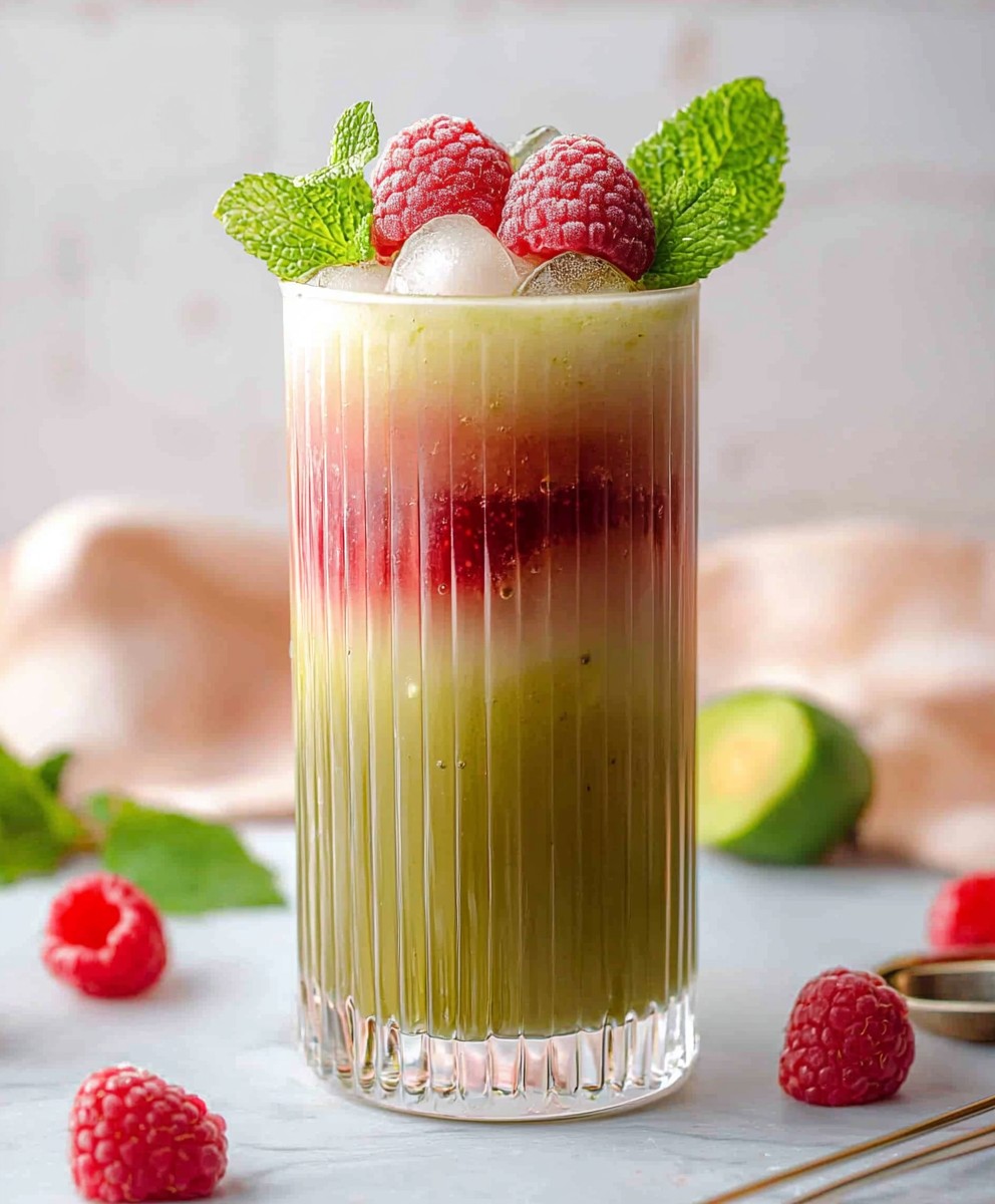 Himbeer Matcha Mocktail
