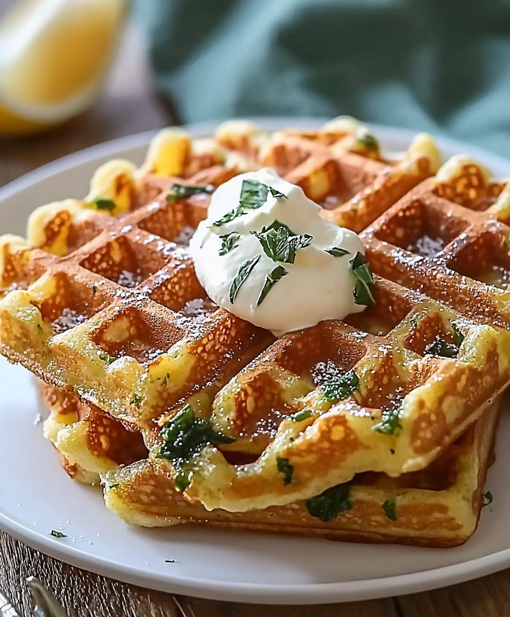 Pikante Waffeln backen