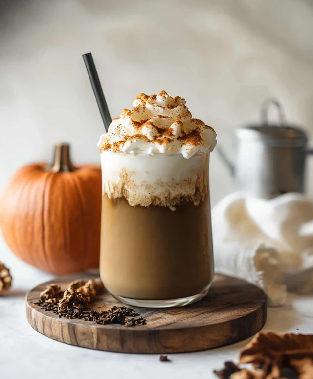 Kürbisgewürz Hojicha Latte