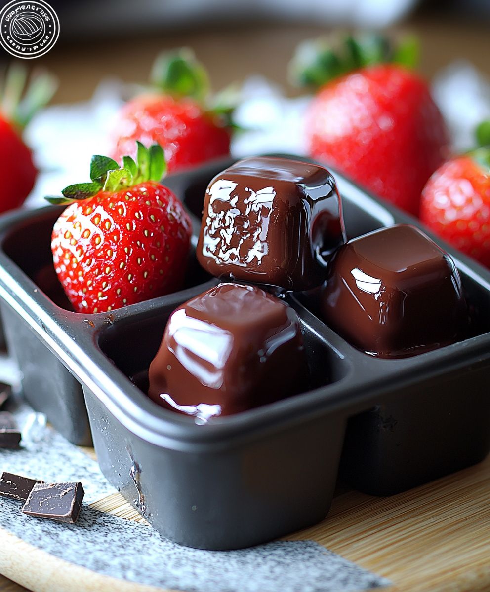 Schokoerdbeeren Eiswürfelform