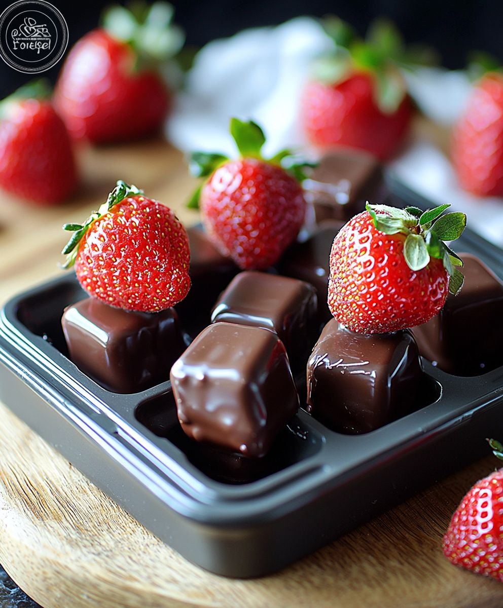 Schokoerdbeeren Eiswürfelform