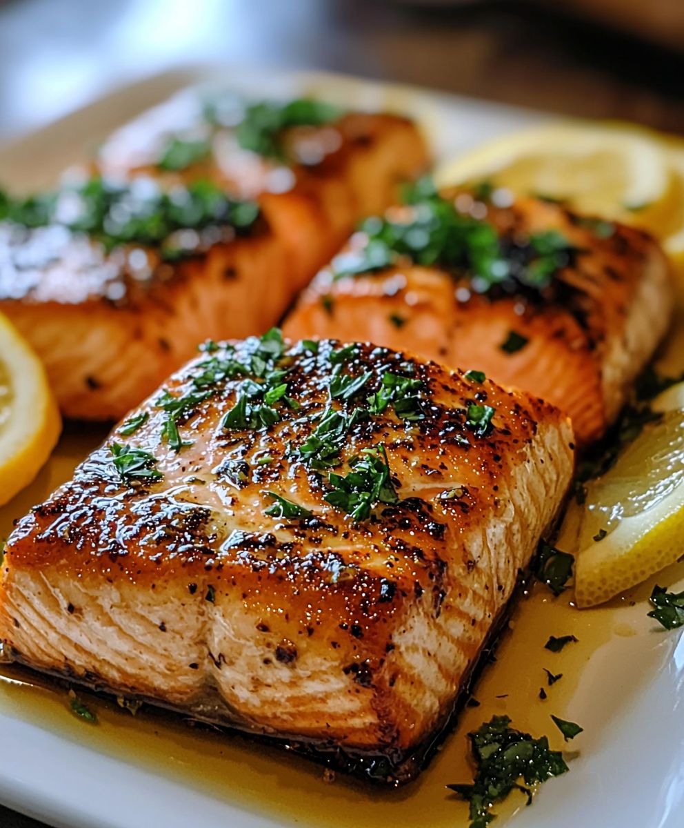 Zitronen Knoblauch Lachs