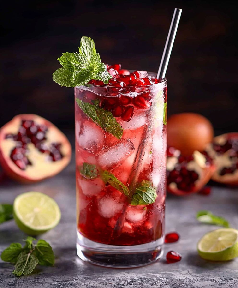 Granatapfel Mojito Mocktail