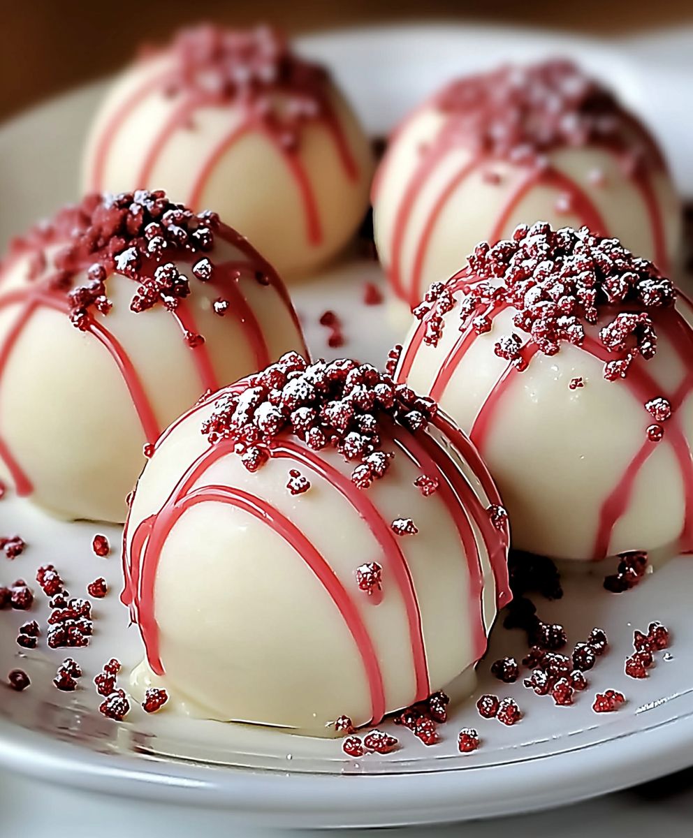 Erdbeer Käsekuchen Trüffelbällchen
