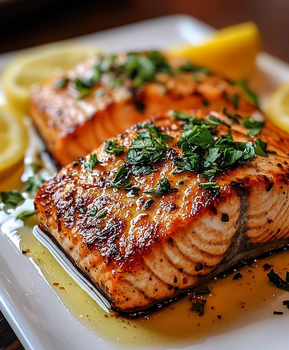 Zitronen Knoblauch Lachs
