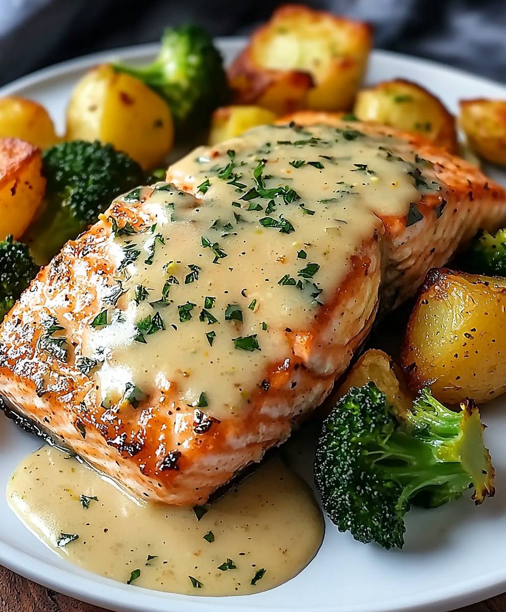 Zitronenbutterlachs Kartoffeln Brokkoli