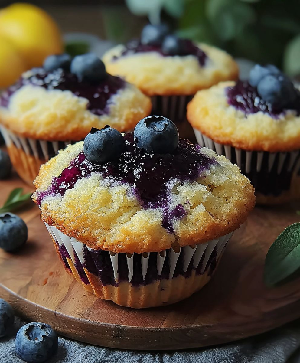 Blaubeermarmeladen Muffins