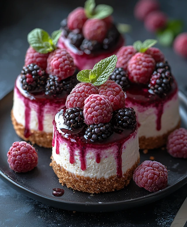 Himbeer Käsekuchen Häppchen