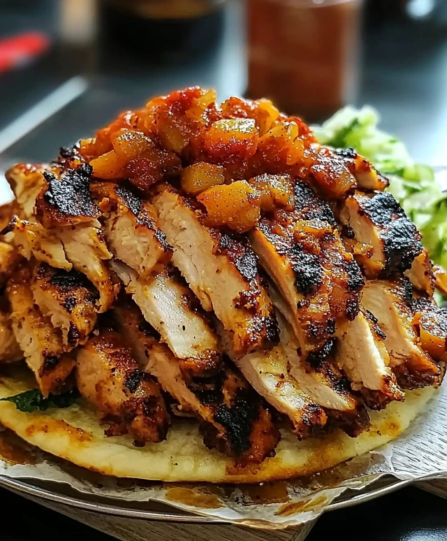 Geröstetes Hähnchen Shawarma