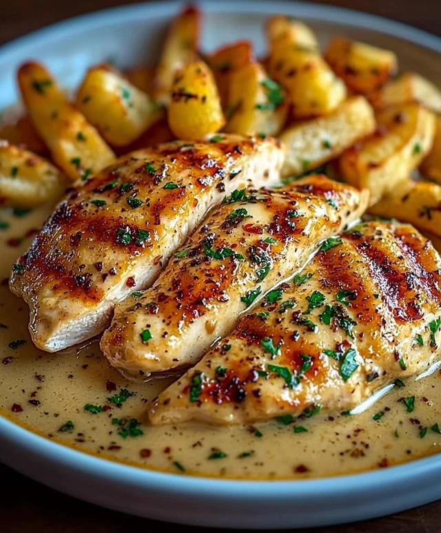 Hähnchenfilet Knoblauchsauce