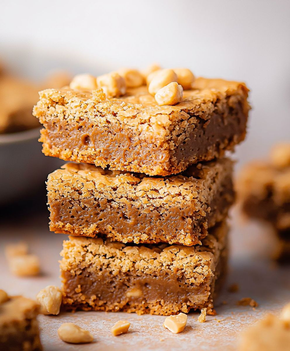 Erdnussbutter Blondies
