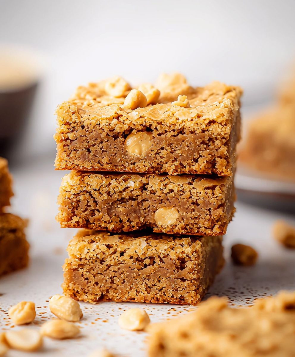 Erdnussbutter Blondies
