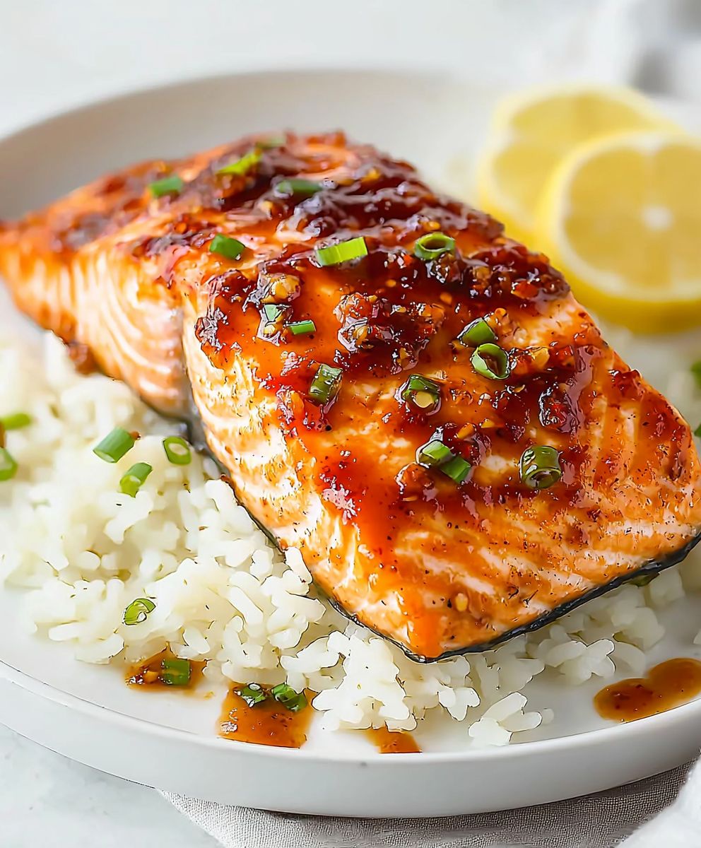 Süßer Chili-Lachs Gericht