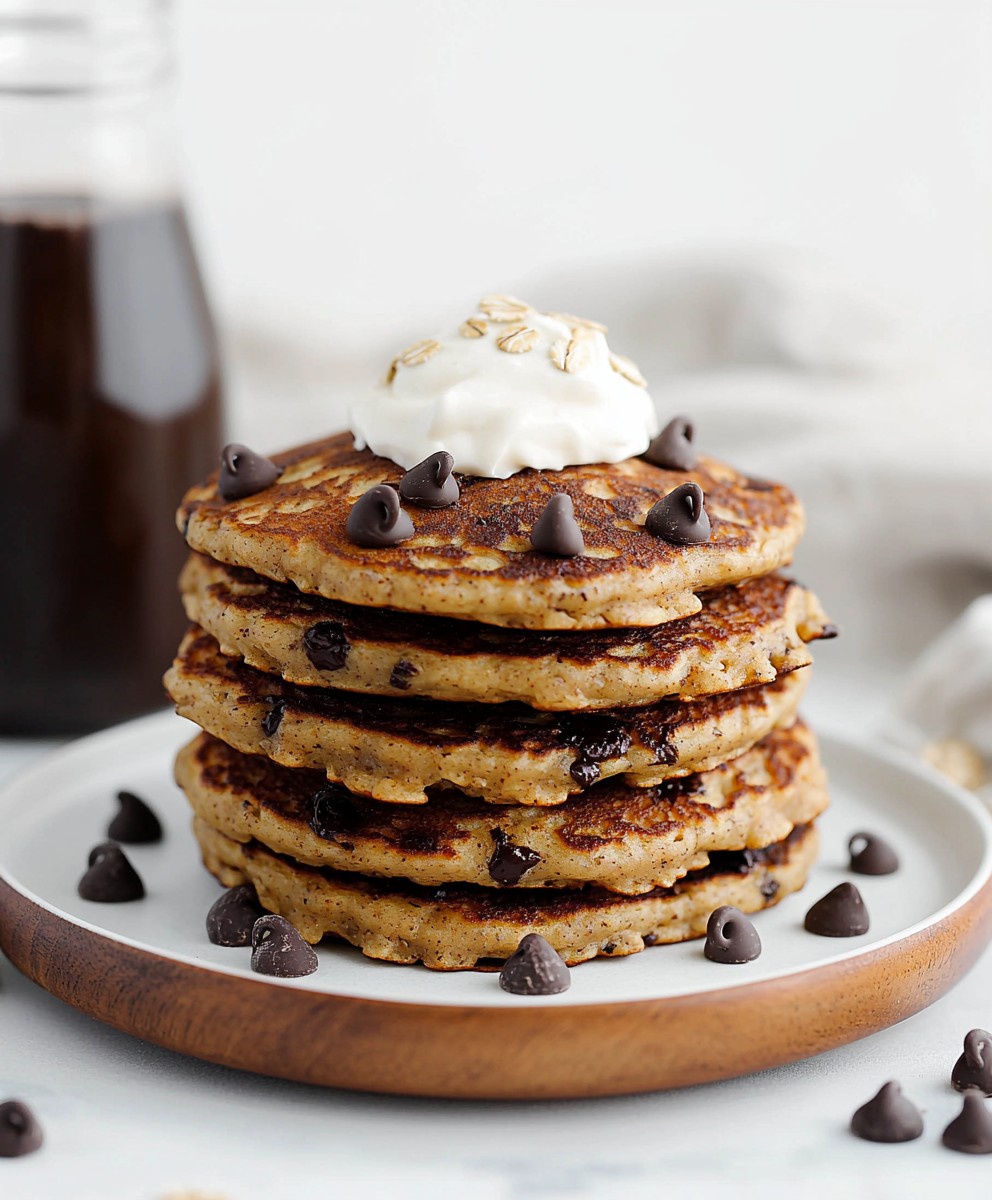 Haferflocken Schokoladenchip Pfannkuchen