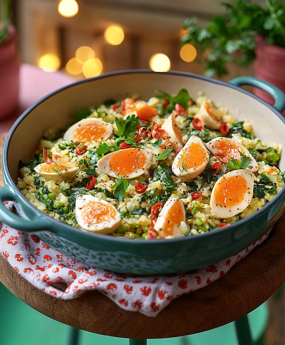 Spinat Kräuter Kedgeree