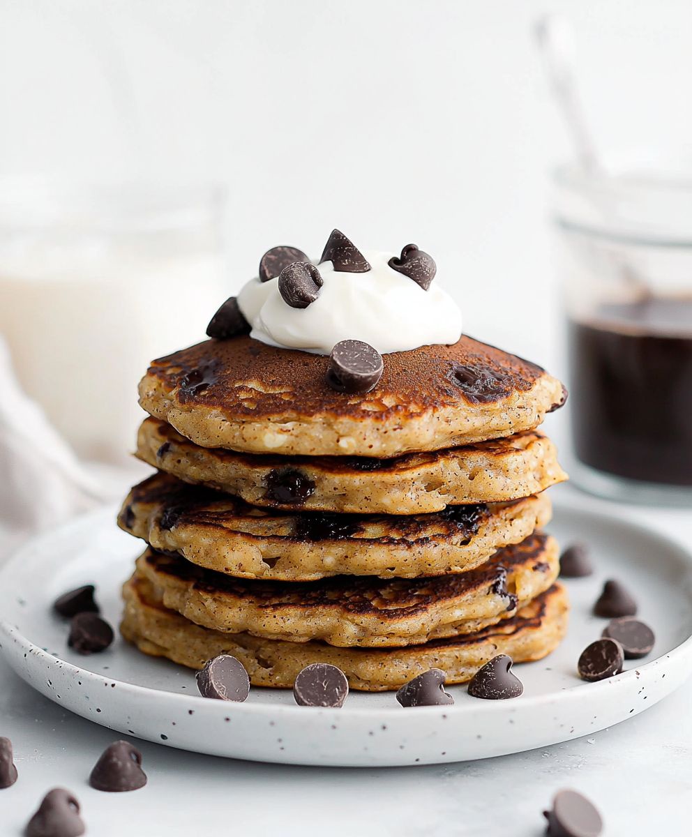 Haferflocken Schokoladenchip Pfannkuchen