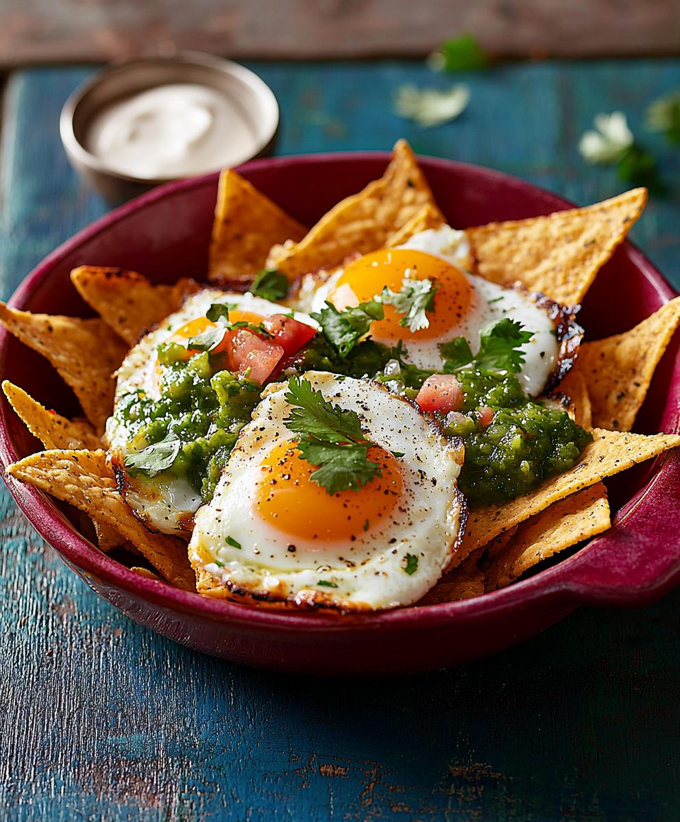 Spiegeleier mit grüner Salsa