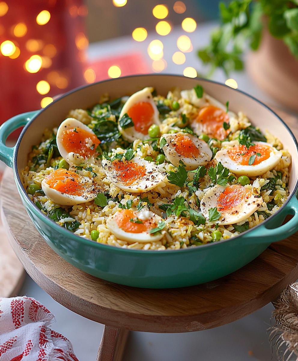 Spinat Kräuter Kedgeree